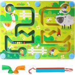 Perfeclan Çocuklar Manyetik Labirent Oyuncaklar Ahşap Oyun Oyuncak Entelektüel Jigsaw Kurulu E (Yurt Dışından) - Renkli