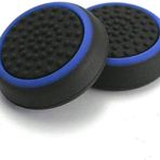 Perfect Part PS4 Xbox 1 PS3 Xbox 360 PS2 Oyun Kumandaları için Silikon Başparmak Çubuk Kavrama Kapağı Joystick Parmak Çubukları Kapak - Siyah w / Mavi