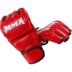 Perfk Mma Eldivenler Muay Tay Için Yarım Parmak Eğitim Eldivenleri Yetişkin Unisex Kırmızı (Yurt Dışından)