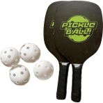 Perfk Pickleball Kürek Seti 2 Ahşap Raket W/ Konfor Kavrama 4 Top Taşıma Çantası Unisex (Yurt Dışından)