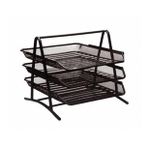 Perfore Evrak Rafı Metal 3 Katlı 460g Siyah