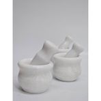 Pergamon Beyaz Mermer Havan Gerçek Mermer Mini Boy