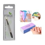 Perge Dar Ağız Cımbız + Flore Tırnak Üstü Parlatıcı Tampon Hediye