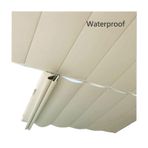 Pergola Güverte Veranda Güneş Odası için Su Geçirmez Polyester Kumaş Dalga Gölge Yelkenleri Özelleştirilebilir Uzatılabilir Geri Çekilebilir Tente Örtüsü (Renk: Bej Boyut: 0,9 x 3 m)