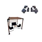 Pergola Montaj Aparatı Seti Çardak 8x8cm Demir Bağlantı Çardak kamelya Bungalov bahçe evi kulübe gölgelik carport bracket kit