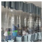 Pergola veya Sundurma için Grometli ve Kancalı Endüstriyel Ağır Hizmet Tipi Şeffaf Panel Perde Hava Koşullarına Dayanıklı Yıkama Koyu Perdesi Gri 2,2 x 2,8 m/7,2 x 9,2 ft