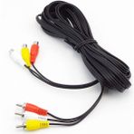Pergyi Ayak Koltuk 0.5m 1m 3m 5m 3 Rca Erkek 3 Rca Dişi 3rca Mf Video Kablosu Konnektörleri Av Hattı Uzatma Kablosu Adaptörü (Yurt Dışından) - Siyah