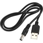 Pergyi USB Kablosu 5,5mm / 2,1mm 5V Dc Jak Kablosu (Siyah, 75CM) (Yurt Dışından)