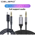 Pergyi USB Tipi C 3.5mm Aux Ses Kablosu Kulaklık Hoparlör Kulaklık Jak Adaptörü Araç Aux Samsung S20 Artı Not 20 S21 Ultra iphone (Yurt Dışından) - Renkli - 1 m