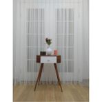 Perhal Grek Zemin 1-2.5 Normal Pileli Kırık Beyaz 150x260 cm Tül Perde