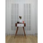 Perhal Grek Zemin Etekleri Kurşunlu 1-3 Sık Pileli Tül Perde 475 x 260 cm - Beyaz