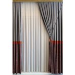Perhal İnce Çizgili 1-3 Sık Pileli Etekleri Kurşunlu 225x260 cm Tül Perde