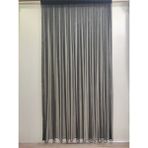 Perhal Siyah Grek Petek Zemin 1-3 Sık Pileli Etekleri Kurşunlu Tül Perde - 150 x 260 cm