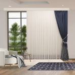 Perhal Yeni Model Desensiz Kırışmayan Etekleri Kurşunlu 1-2,5 Pile Son Moda Tül Perde - 125 x 260 cm - Kırık Beyaz