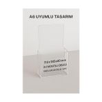 Peri Store A6 Broşür Standı Şeffaf Akrilik | Masaüstü Föylük Broşürlük Taymar C110 | Ofis Kafe Resepsiyon Reklam Tutucu Pleksi Stand - -- - Option-1