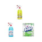 Peri Store Asperox Sarı Güç Yağ Çözücü Sprey 1000 ml X1 + Asperox Mavi Güç Kireç Çözücü Sprey 1000 ml X1 + Solo 16'lı X1 - Option-1