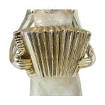 Peri Store Deco 79 Reçine Müzisyen Dekoratif Heykel Akordeon ve Saksafonlu Ev Dekoru Heykelleri, 2'li Vurgu Figürin Seti 4 "g, 14" H, Altın - 0 - Siyah - Option-1