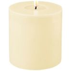 Peri Store Deluxe Homeart - Dekoratif Mum - Mum - LED - Stearin - Renk: Krem - 10 x 10 cm - 1 - 10 W - Altın