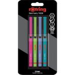 Peri Store Fineliner, Ince Keçe Uçlu Kalem 0.4 Mm, 4'lü Paket, Canlı Renkler - 01-Siyah