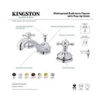 Peri Store KS1168BX Metal Çapraz Saplı Klasik Yaygın Lavabo Musluğu, Nikel - Option-1