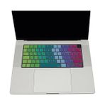 Peri Store MacBook Klavye Koruyucu Arapça Baskılı Uk-Ters L Enter Uyumlu Ultra Ince Hafif Yıkanabilir Silikon Klavye Filmi Air 13,6-15,3inç- Pro 14,2-16,2inç M1-M2-M3-M4-M5 Pro Max Uyumlu Pembe Yeşil - 0,35 lt