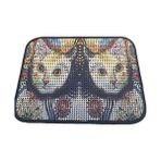 Peri Store Miapet Elekli Desenli Kedi Tuvalet Önü Paspası 60 x 45 cm Beyaz Kedi - 000-Siyah - Option-1