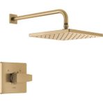 Peri Store Modern Raincan Kare Tek Fonksiyonlu Duş Vanası Kiti Altın, Duş Bataryası Seti, Yağmur Duş Başlığı Altın, Duş Takımı, Şampanya Bronz T14268-CZ-PP (Vana Dahil Değildir) - Option-1