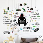 Peri Store Oyuncular Için Duvar Çıkartmaları, 6 Adet Çıkarılabilir Oyun Odası Dekor Çıkartması, Oyuncu Duvar Stickerı, Çocuk Oyun Odası Dekoru Için Duvar Sanatı Dıy - 0,01 gr