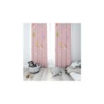 Peri Store Pelangi Pembe Ay Kalp ve Ayıcık Desenli Dijital Baskı Yıkanabilir Bebek Çocuk Odası Fon Perdesi, Açık Pembe-Sarı 140 x 240 - Option-1 - 1BW-Beyaz