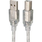 Peri Store USB Yazıcı Kablosu 1,5 Metre 2.0V Şeffaf (SL-U2015) - Option-1