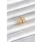 Periboia 316L Çelik Gold Renk Vintage Model Kadın Yüzük - Tj-Byk4173