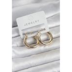 Periboia Gold Renk Pirinç Halka 25 Mm Kadın Küpe - Tj-Bkp11757