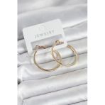 Periboia Gold Renk Pirinç Köşeli Kenar Halka 32 Mm Kadın Küpe - Tj-Bkp11765