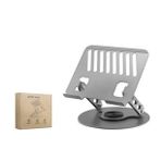 Periboia Karbon Çelik 360 Derece Dönebilen Ergonomik Laptop Standi - Gri HDX8018 (Çok Renkli)