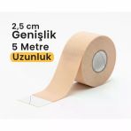Periboia Kinezyo Ağrı Bandı 2.5 cm x 5 M Ten Rengi