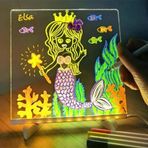 Periboia Led Aydınlatmalı Yazı Ve Çizim Tahtası - Küçük Boy 20X20 Cm