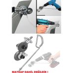 Periboia Matkap Ucuna Takılan Metal Plaka Sac Kesme Aparatı Demir Çelik Bakır Alüminyum Kesme - 0.2mm - Siyah