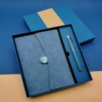 Periboia Promosyon Defter Kalem Seti Mavi Renk