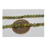 Peridot (Zebercet) Taşı Faset Kesim YARIM Dizi 4mm (18cm uzunluğundadır)