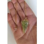 Peridot Zebercet Taşlı Orgonit Pandül Sarkaç 440-2