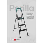 Perilla Riser 2+1 Merdiven | 150 KG Taşıma Kapasiteli, Kaymaz Basamaklı