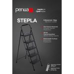 Perilla Stepla Katlanır Çelik Merdiven 5 Basamaklı Siyah – Ev & Ofis Kullanımı