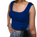 PERİNAZ KADIN CROP (MAVİ, S)