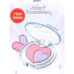 Peripera Iki Renkli, Kalp Tasarımlı, Yoğun Işıltılı Highlighter Perıpera Heart Pocketbeam (02 Cool Lighting)