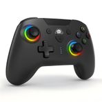 PeriphX Wireless Switch Controllers for Nintendo Switch,6-Axis Gyro,Turbo Function,7-Color RGB Lights,Compatible with Switch/Lite/OLED/PC/iOS, All Functions Included with a Stylish Design and Cute