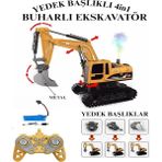 Periyedi Excavatör Buhar Atan 4in1 Şarjlı LED Işıklı Atan Gövdesi 680* Dönen Ses Efektli Ana Kepçesi Metal - Renkli