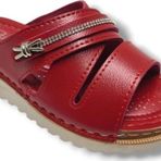 Perla 3001-25 Deri Anatomik Soft Çapraz Bant Şerit Taşlı Kadın Terlik