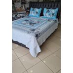 Perla Baskılı Kapitoneli Çift Kişilik Yatak Örtüsü - Çok Renkli - 240 x 250 cm
