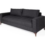 Perla Sofa Cosmo Keten Üçlü Koltuk Antrasit