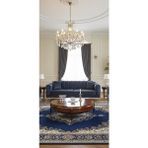 Perla Sofa Ekonomik Velar Üçlü Koltuk Lacivert